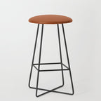 Clay Solid Deep Rich Rust Terracotta Colour Stool Gallery Image 1