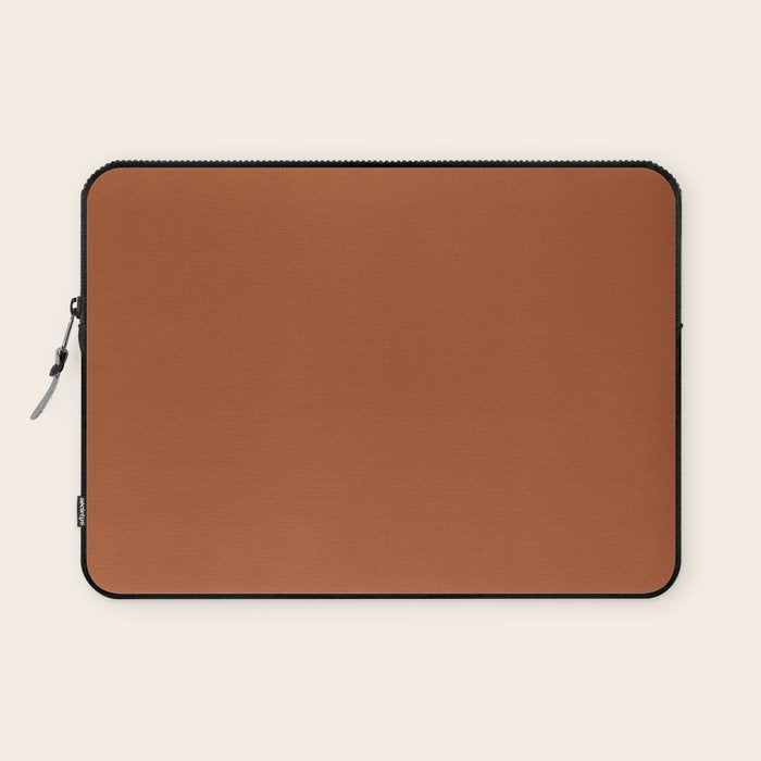 Clay Solid Deep Rich Rust Terracotta Colour Laptop Sleeve Gallery Image 1