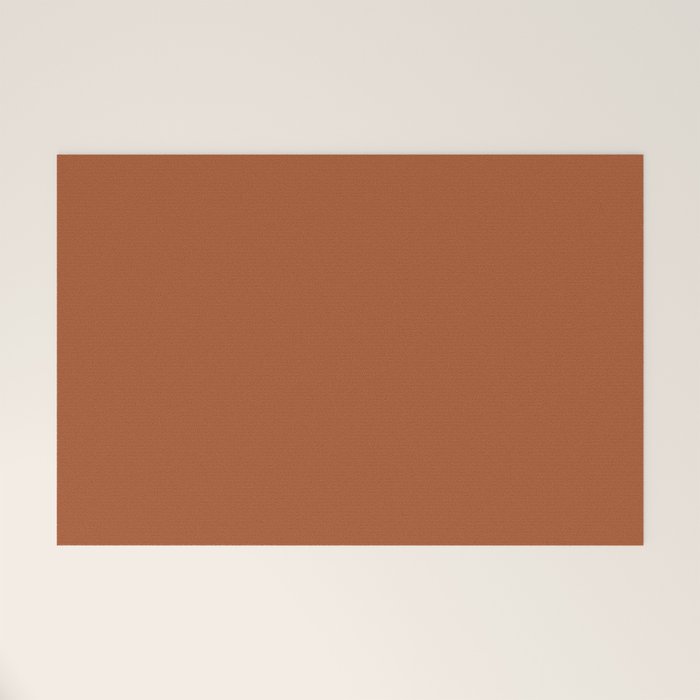 Clay Solid Deep Rich Rust Terracotta Colour Welcome Mat Gallery Image 1