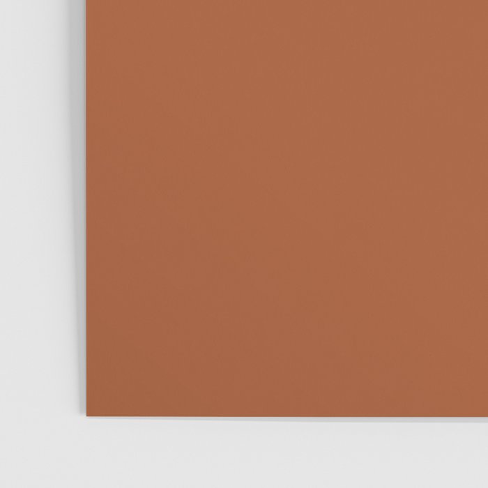 Clay Solid Deep Rich Rust Terracotta Colour Poster Gallery Image 3