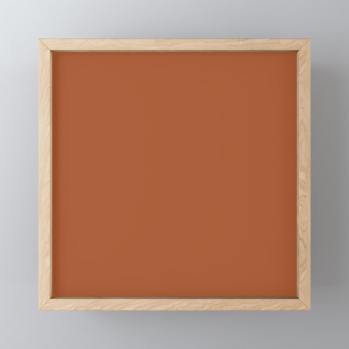 Clay Solid Deep Rich Rust Terracotta Colour Mini Art Print Gallery Image 1