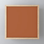 Clay Solid Deep Rich Rust Terracotta Colour Mini Art Print Gallery Image 1