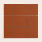 Clay Solid Deep Rich Rust Terracotta Colour Wood Wall Art Gallery Image 1