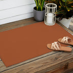 Clay Solid Deep Rich Rust Terracotta Colour Outdoor Rug Gallery Image 2