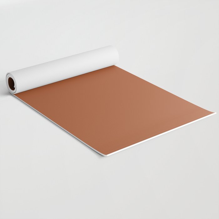 Clay Solid Deep Rich Rust Terracotta Colour Yoga Mat Gallery Image 2