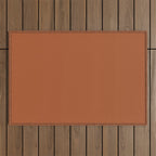 Clay Solid Deep Rich Rust Terracotta Colour Outdoor Rug Gallery Image 1