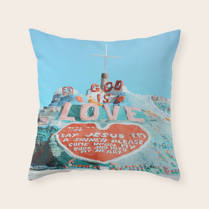 Salvation Mountain Throw Pillow Gallery Image 1