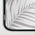 Palm Tree Fronds White on Soft Grey Hawaii Tropical Décor Laptop Sleeve Gallery Image 3