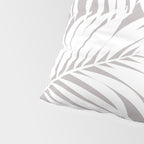 Palm Tree Fronds White on Soft Grey Hawaii Tropical Décor Pillow Sham Gallery Image 4
