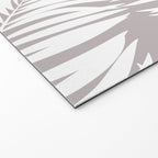 Palm Tree Fronds White on Soft Grey Hawaii Tropical Décor Welcome Mat Gallery Image 2