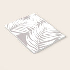 Palm Tree Fronds White on Soft Grey Hawaii Tropical Décor Notebook Gallery Image 3