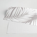 Palm Tree Fronds White on Soft Grey Hawaii Tropical Décor Wrapping Paper Gallery Image 2