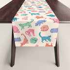 Pastel Cats Table Runner Gallery Image 1