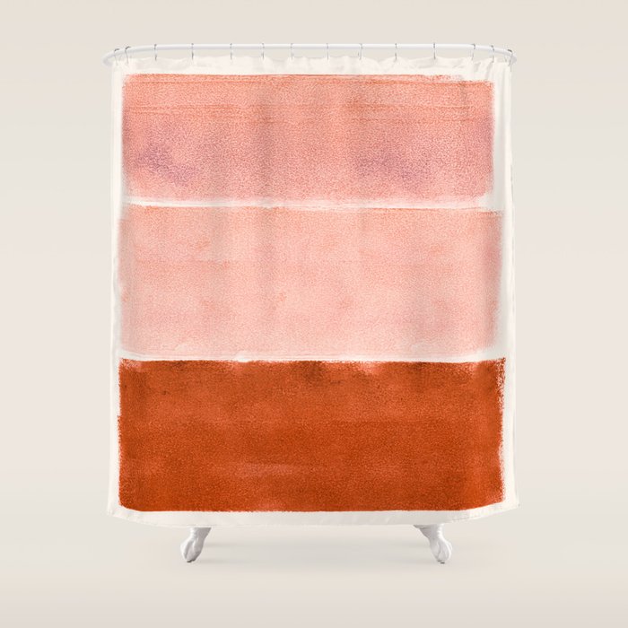 colorfields pink orange Shower Curtain Gallery Image 1