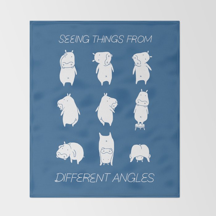 Seeing things from different angles Throw Blanket Gallery Image 2