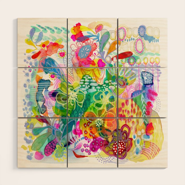 Painted Garden Wood Wall Art Gallery Image 1