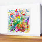 Painted Garden Wall Mural Gallery Image 2
