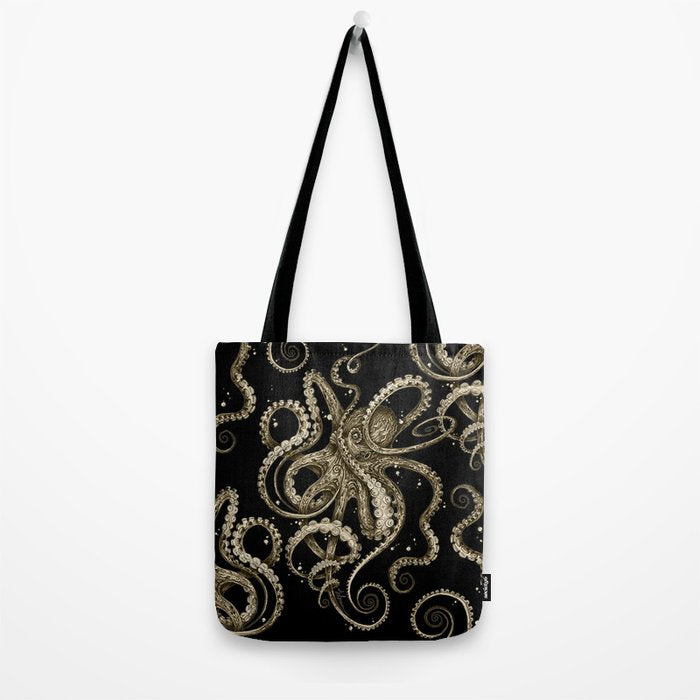 Octopsychedelia Sepia Tote Bag Gallery Image 2