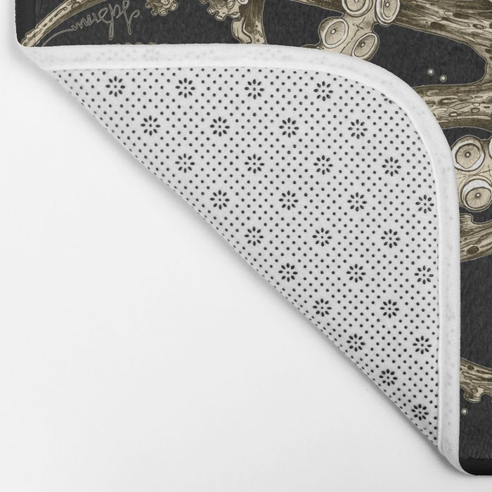 Octopsychedelia Sepia Bath Mat Gallery Image 2
