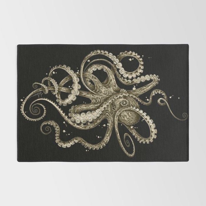 Octopsychedelia Sepia Rug Gallery Image 2