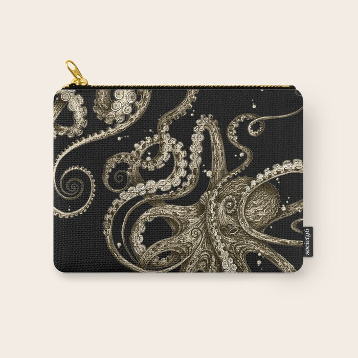 Octopsychedelia Sepia Carry All Pouch Gallery Image 1