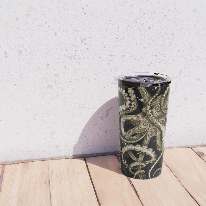 Octopsychedelia Sepia Travel Mug Gallery Image 4