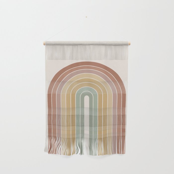 Gradient Arch XXVII Earthy Mid Century Modern Rainbow Wall Hanging Gallery Image 1