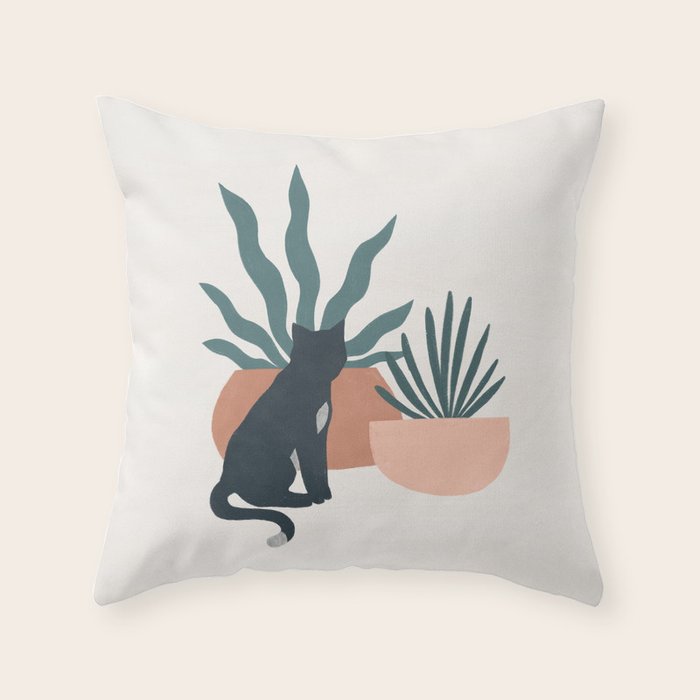 flora and fauna Throw Pillow Gallery Image 6