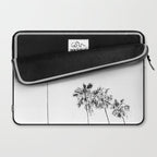 Minimal Black and White Palm Trees Laptop Sleeve Gallery Image 2