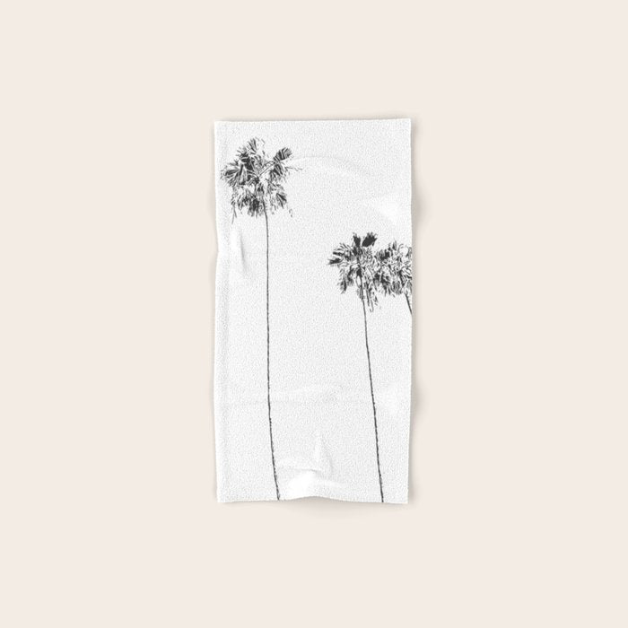 Minimal Black and White Palm Trees Towels Gallery Image 1