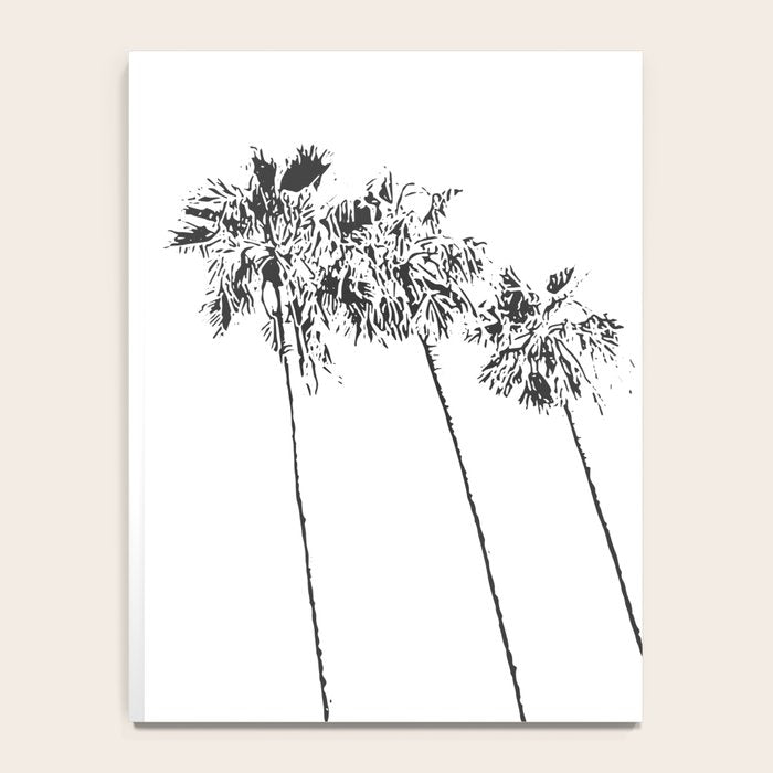 Minimal Black and White Palm Trees Notebook Gallery Image 4
