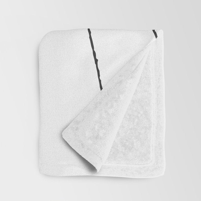 Minimal Black and White Palm Trees Throw Blanket Gallery Image 3
