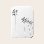 Minimal Black and White Palm Trees Bath Mat Gallery Image 1