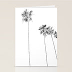 Minimal Black and White Palm Trees Stationery Card Gallery Image 2