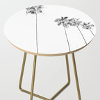 Minimal Black and White Palm Trees Side Table Gallery Image 2