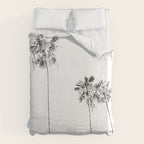 Minimal Black and White Palm Trees Duvet Cover Gallery Image 6
