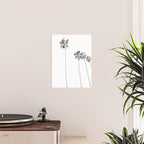 Minimal Black and White Palm Trees Poster Gallery Image 2