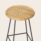 Feather Ikat - marigold and cream  Stool Gallery Image 2