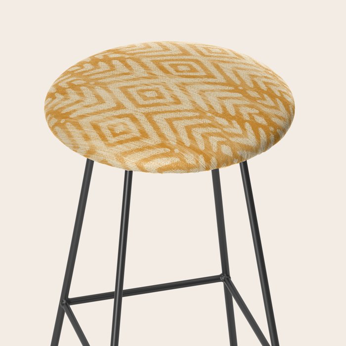 Feather Ikat - marigold and cream  Stool Gallery Image 2