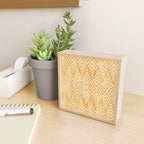Feather Ikat - marigold and cream  Mini Art Print Gallery Image 2