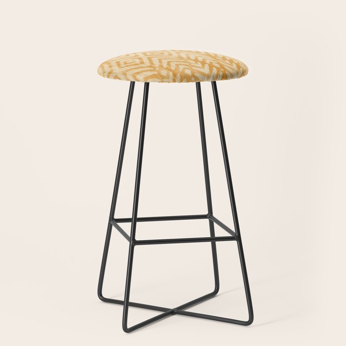 Feather Ikat - marigold and cream  Stool Gallery Image 1
