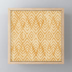 Feather Ikat - marigold and cream  Mini Art Print Gallery Image 1