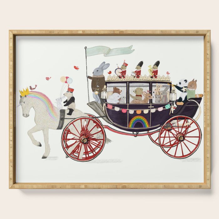 the rainbow carriage Serving Tray Gallery Image 1