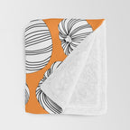 Autumn pumpkin vegetable art pattern Throw Blanket Gallery Image 3
