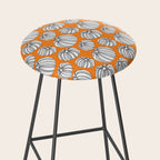 Autumn pumpkin vegetable art pattern Stool Gallery Image 2
