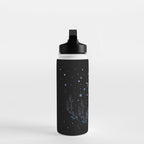Deer in Winter Night Forest Water Bottle Gallery Image 3
