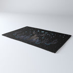 Deer in Winter Night Forest Rug Gallery Image 3