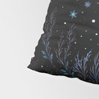 Deer in Winter Night Forest Pillow Sham Gallery Image 4