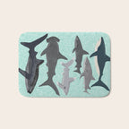 Sharks nature animal illustration texture print marine biologist sea life ocean Andrea Lauren Bath Mat Gallery Image 1