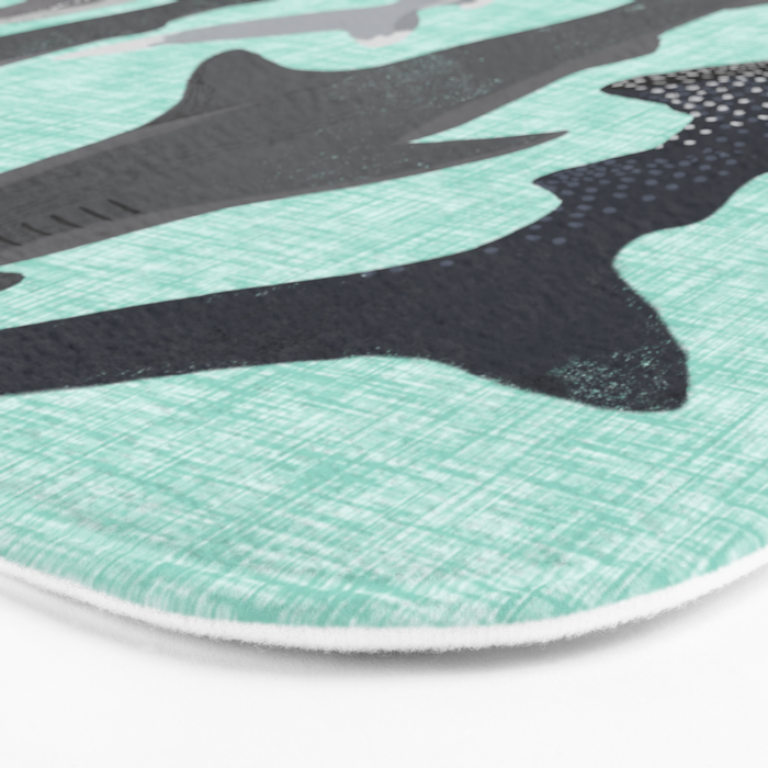 Sharks nature animal illustration texture print marine biologist sea life ocean Andrea Lauren Bath Mat Gallery Image 3